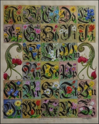 Kalligraphie Alphabet Barockinitialen
