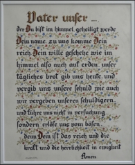 Vater Unser Kalligraphie Gebet