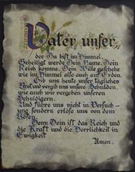 Vater Unser Kalligraphie Gebet