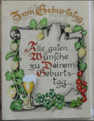Kalligraphie-Geburtstagskarte