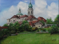 Solothurn St. Ursen Kathedrale mit Chantierwiese